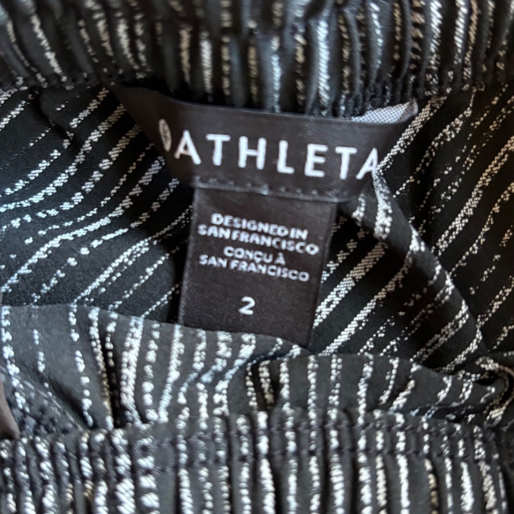 Athleta Arrival skirt- XS midi A-line --LIKE NEW! Black/white. - Picture 3 of 10
